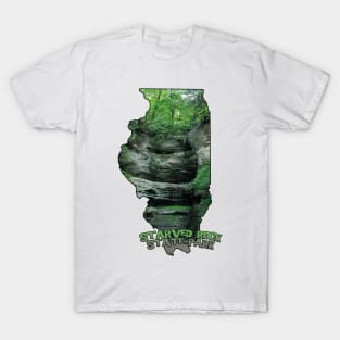 Illinois State Outline (Starved Rock State Park) T-Shirt